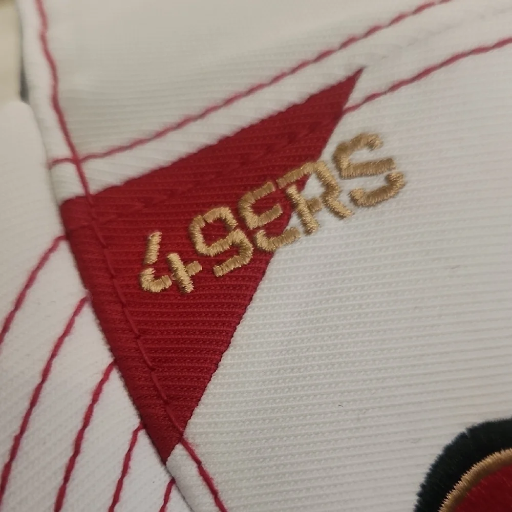 Reebok 49ers Youth White and Red Cap